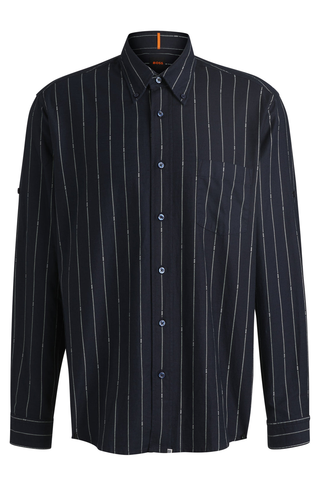 BOSS Casual Shirts Relaxed Fit in Cotton Mix - LAMBEY_2_M 10267881 01-50538296- Concorde Fashion#color_navy-405