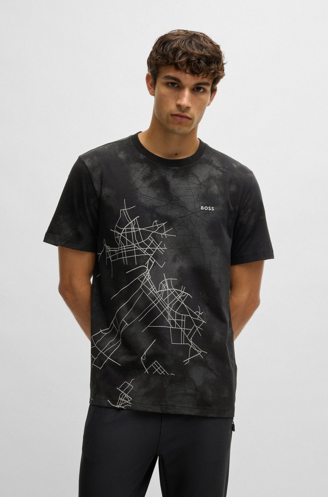 BOSS T-Shirts Relaxed Fit in Cotton Mix - TEE 6 10267889 01-50532432- Concorde Fashion#color_black-001
