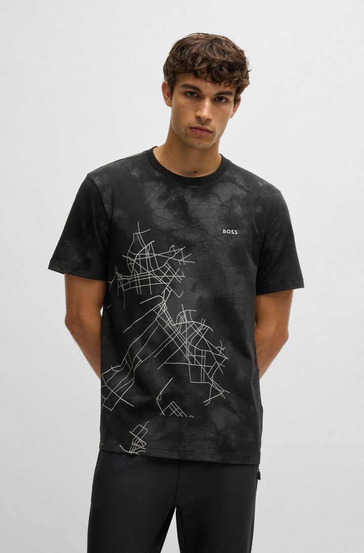 BOSS T-Shirts Relaxed Fit in Cotton Mix - TEE 6 10267889 01-50532432- Concorde Fashion#color_black-001