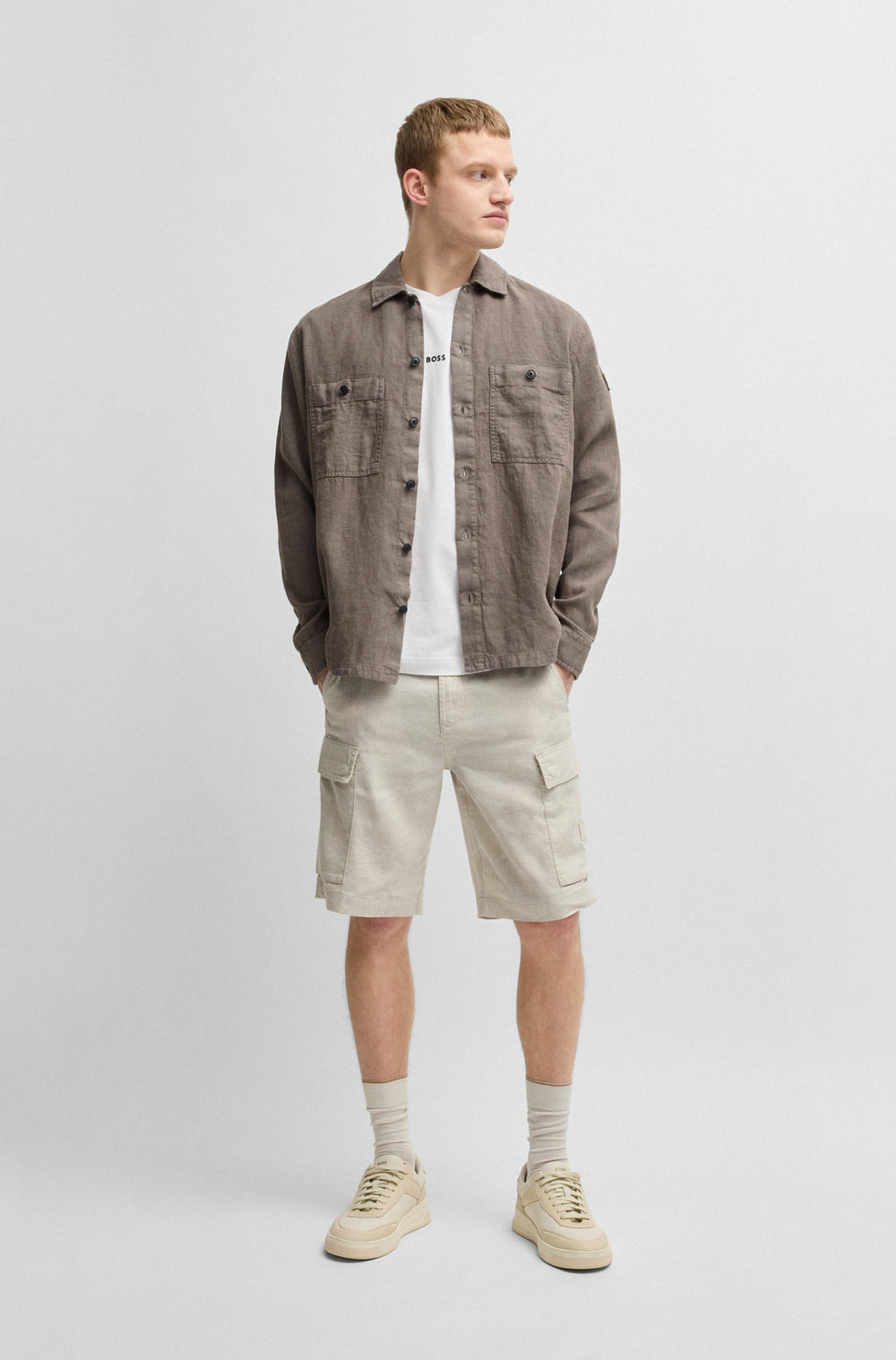 BOSS Casual Shirts Oversize Fit - LOCKY_2_M 50537951- Concorde Fashion#color_beige-294