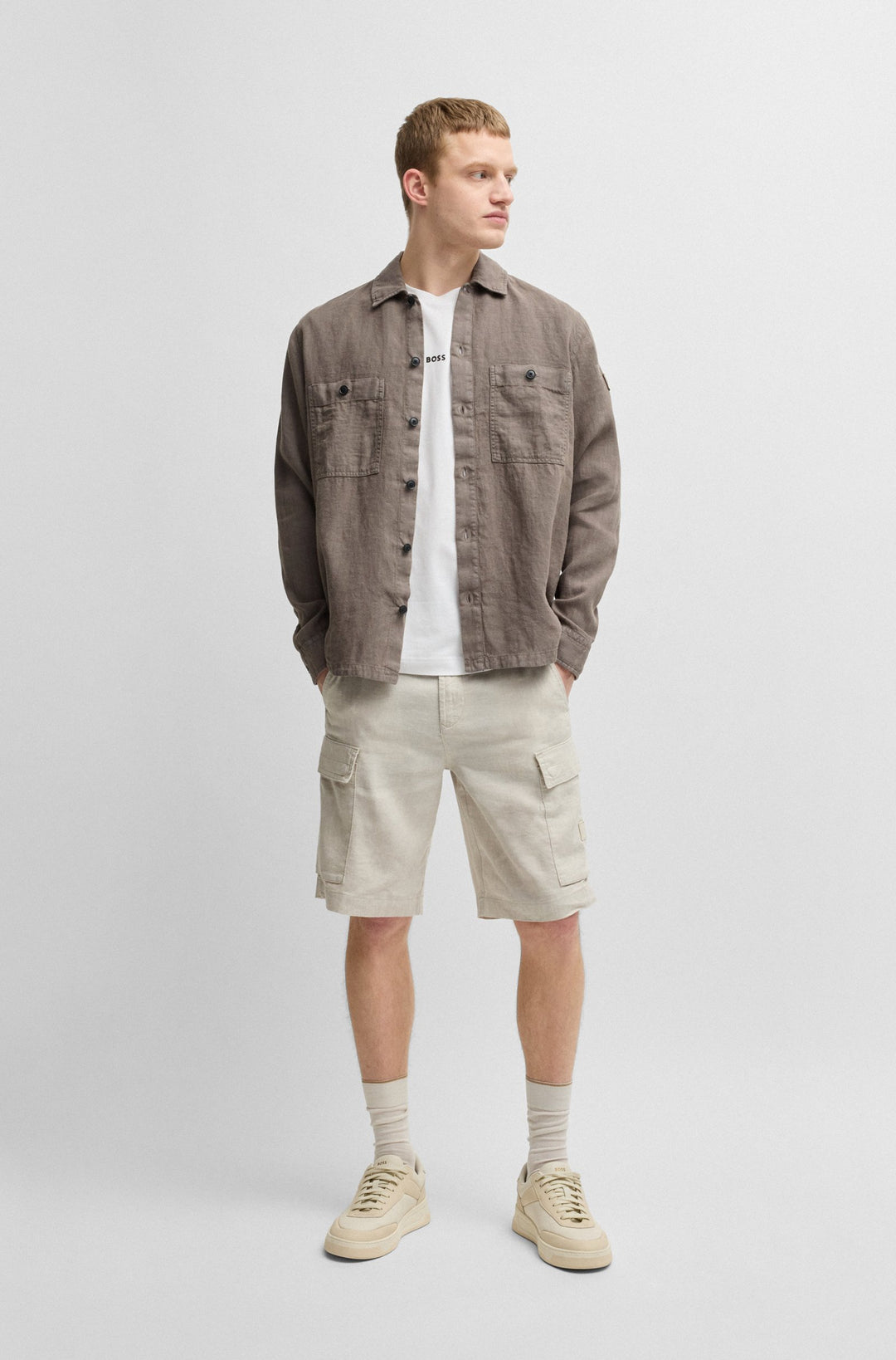 BOSS Casual Shirts Oversize Fit - LOCKY_2_M 50537951- Concorde Fashion#color_beige-294