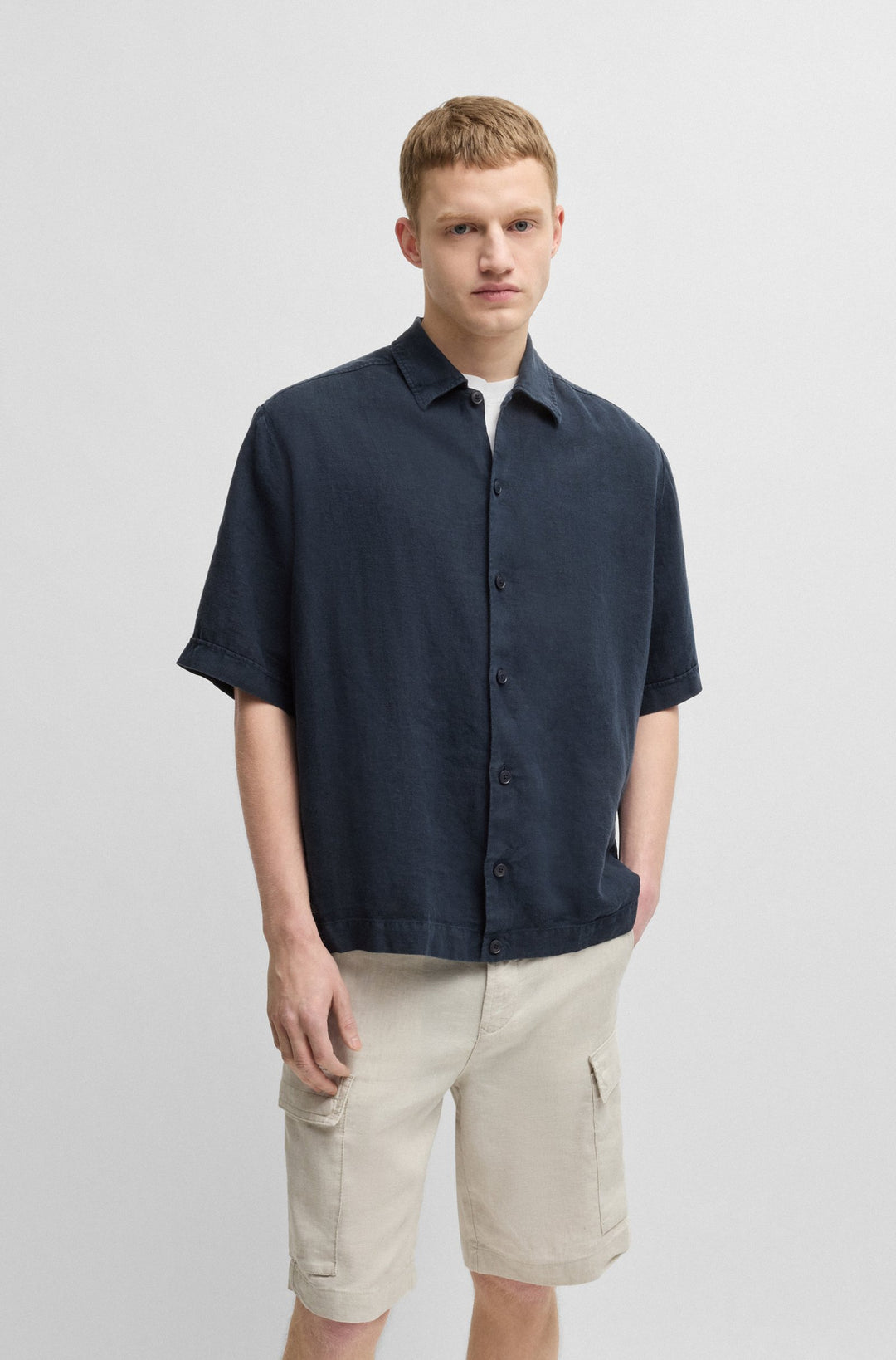 BOSS Casual Shirts Relaxed Fit - LAPOULLY_M 50538880- Concorde Fashion#color_navy-404
