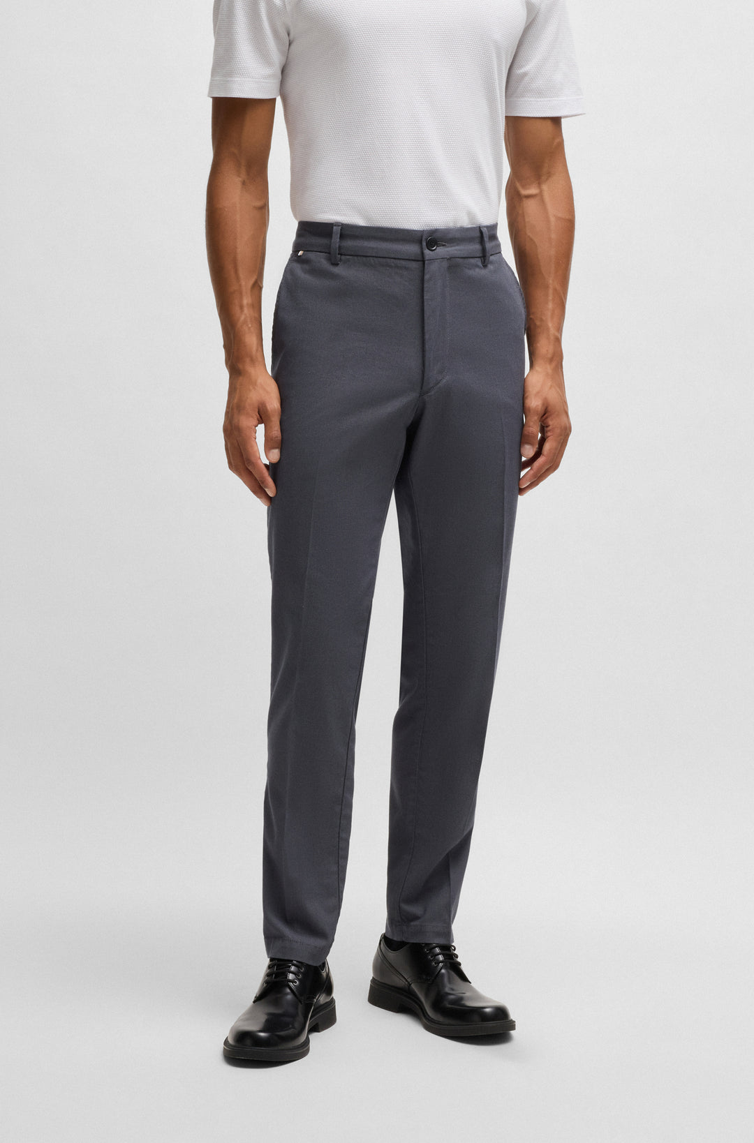 BOSS Trousers Regular Fit in Cotton Mix - H-KANE 10267896 01-50534880- Concorde Fashion#color_navy-404