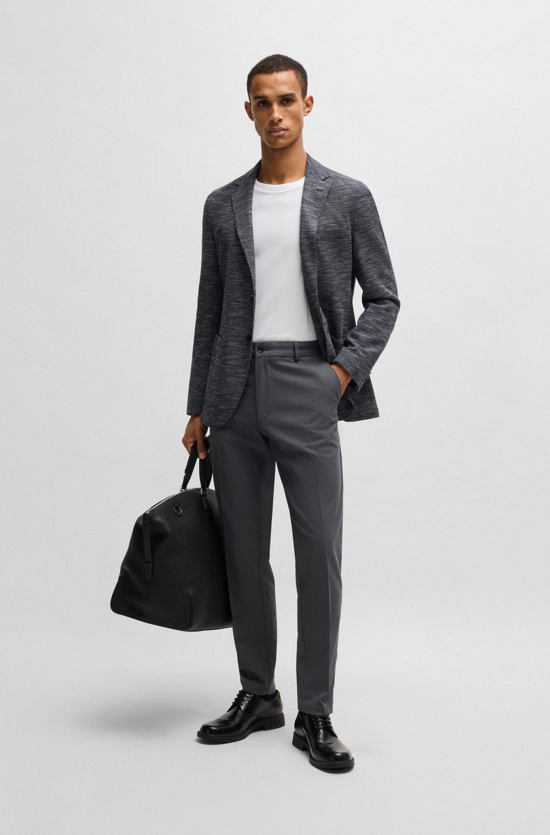 BOSS Trousers Regular Fit in Cotton Mix - H-KANE 10267896 01-50534880- Concorde Fashion#color_navy-404