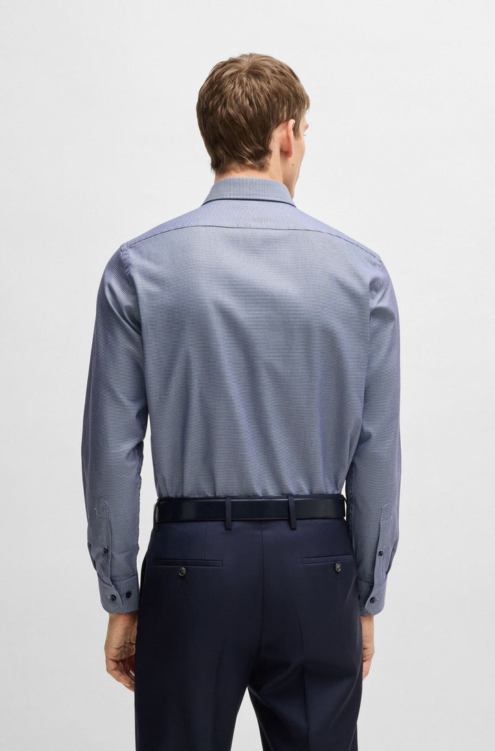 BOSS Formal Shirts Regular Fit in Cotton - H-JOE-SPREAD-C1-222 10267924 01-50532861- Concorde Fashion#color_navy-410