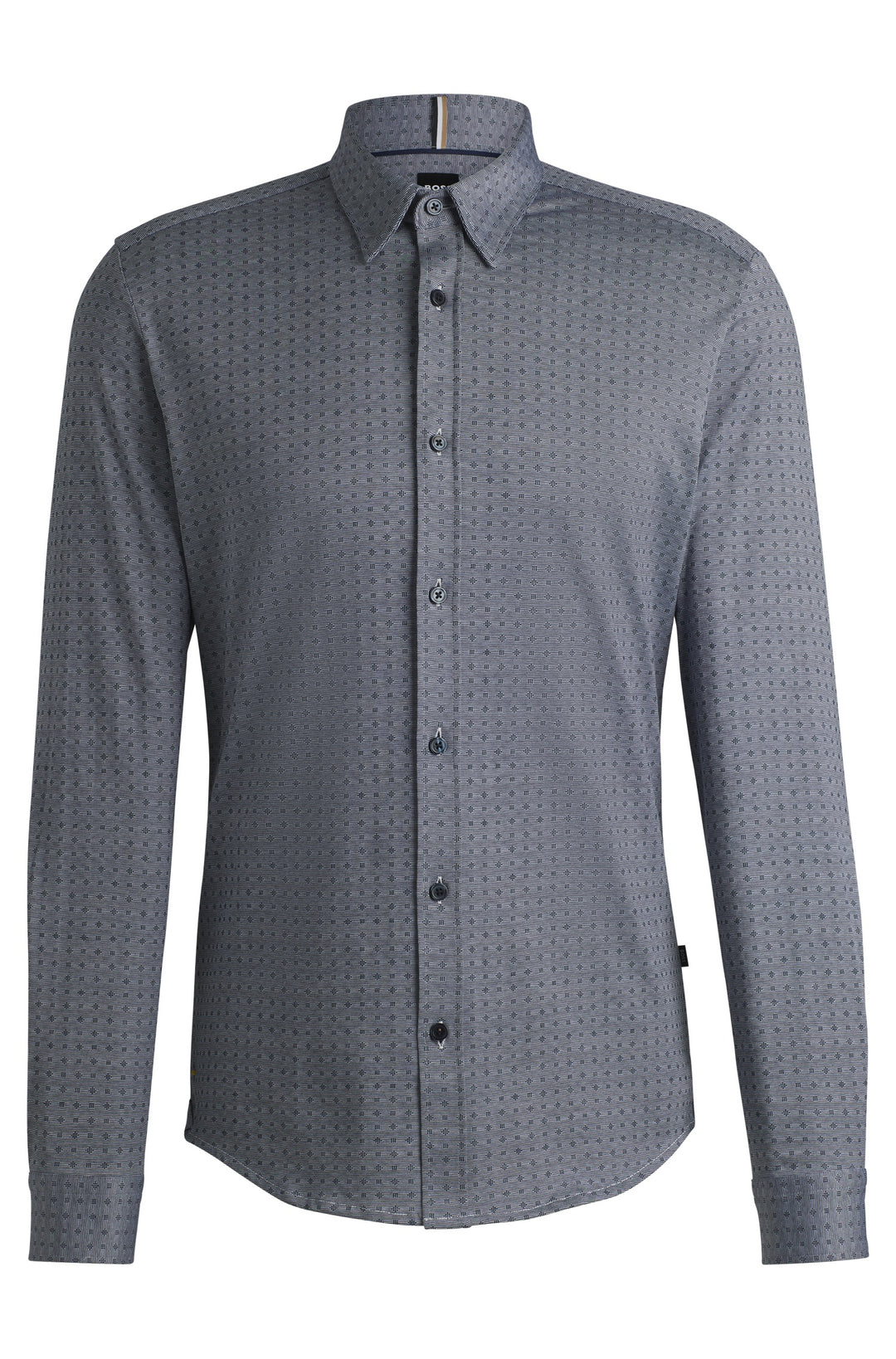 BOSS Casual Shirts Slim Fit in Cotton - C-ROAN-KENT-C1-243 10267928 01-50533889- Concorde Fashion#color_navy-404
