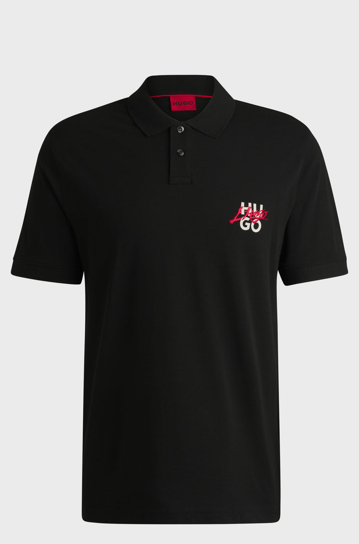 HUGO Polos Relaxed Fit in Cotton - DALOGPOLO 10267961 01-50533657- Concorde Fashion#color_black-001