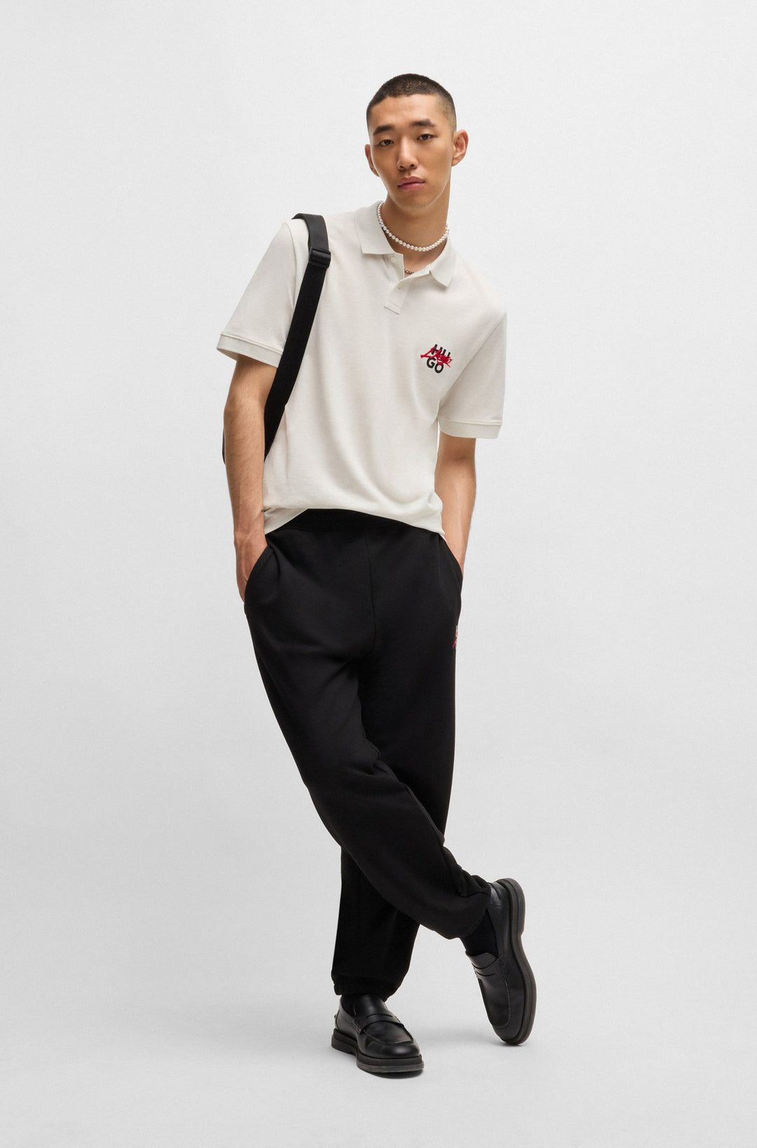 HUGO Polos Relaxed Fit in Cotton - DALOGPOLO 10267961 01-50533657- Concorde Fashion#color_white-101