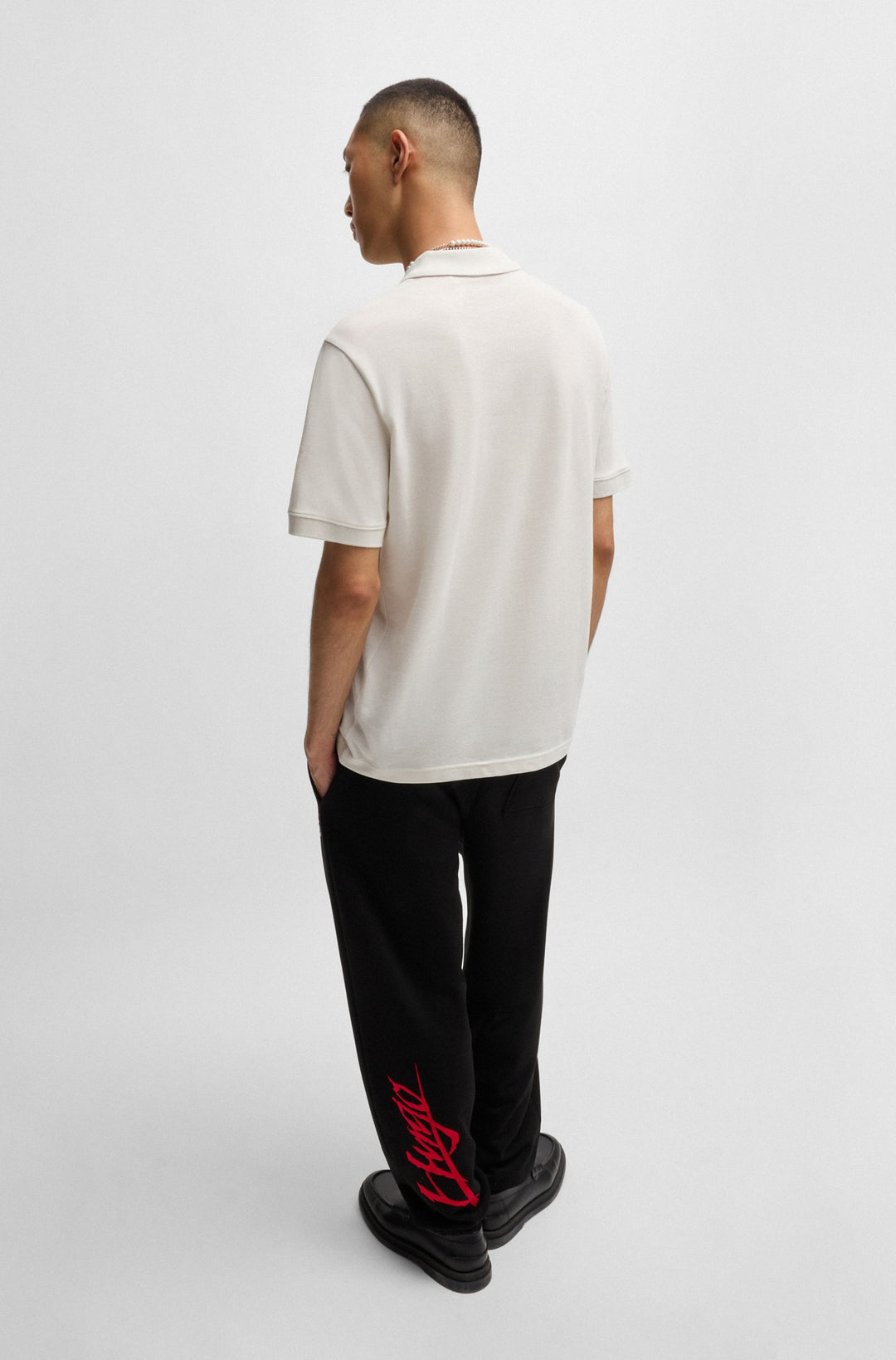 HUGO Polos Relaxed Fit in Cotton - DALOGPOLO 10267961 01-50533657- Concorde Fashion#color_white-101
