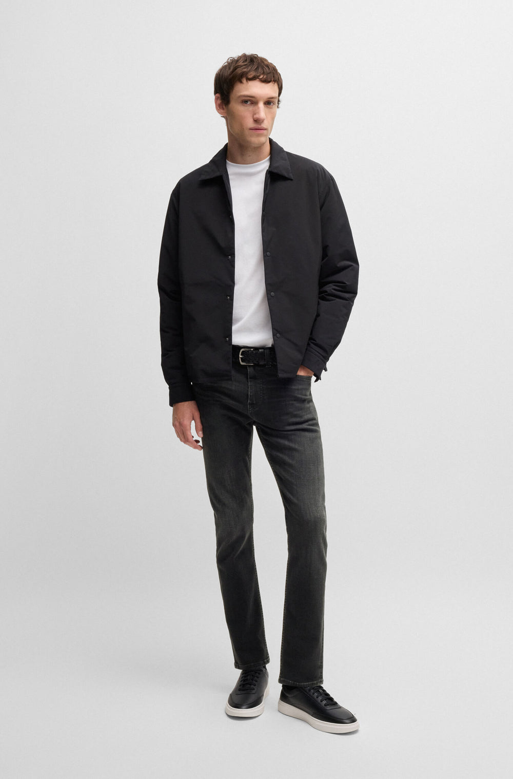 BOSS Jeans Slim Fit in Cotton Mix - H-DELAWARE 10267983 01-50532605- Concorde Fashion#color_black-005