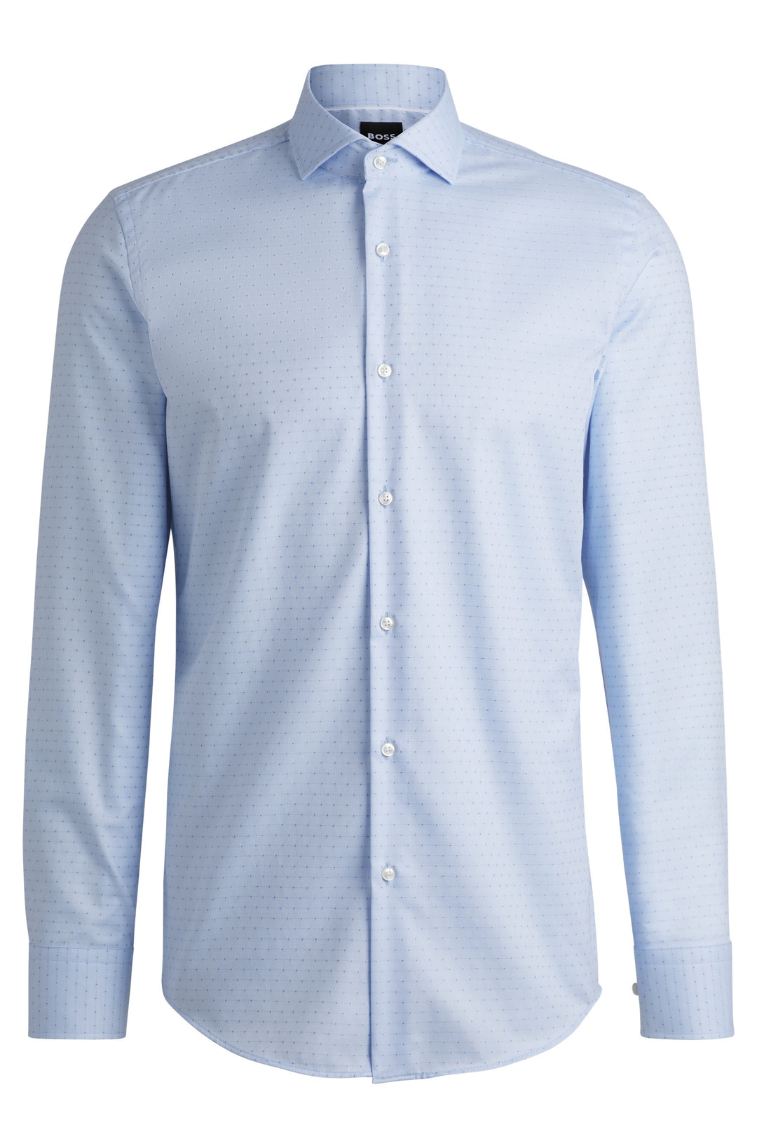 BOSS Formal Shirts Slim Fit in Cotton - H-HANK-SPREAD-C1-222 10267992 01-50533051- Concorde Fashion#color_blue-450