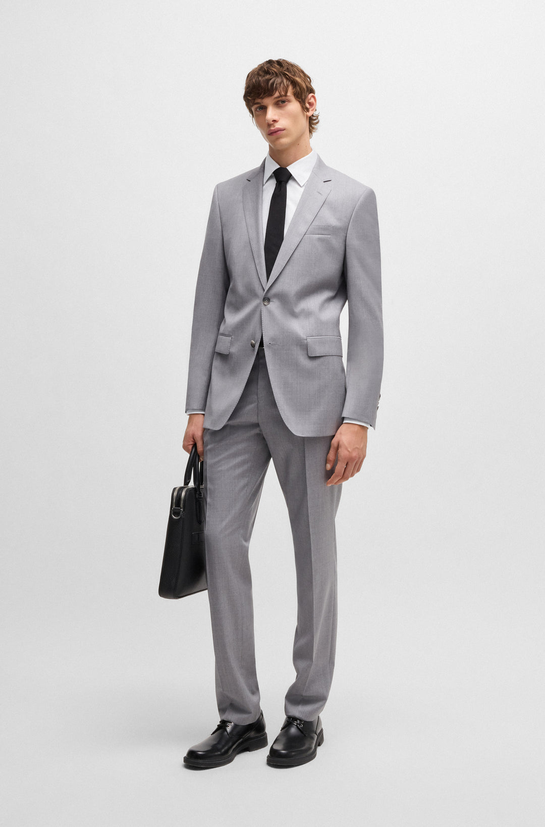 BOSS Formal Shirts Slim Fit in Cotton - H-HANK-KENT-C1-214 10268013 01-50533040- Concorde Fashion#color_black-001