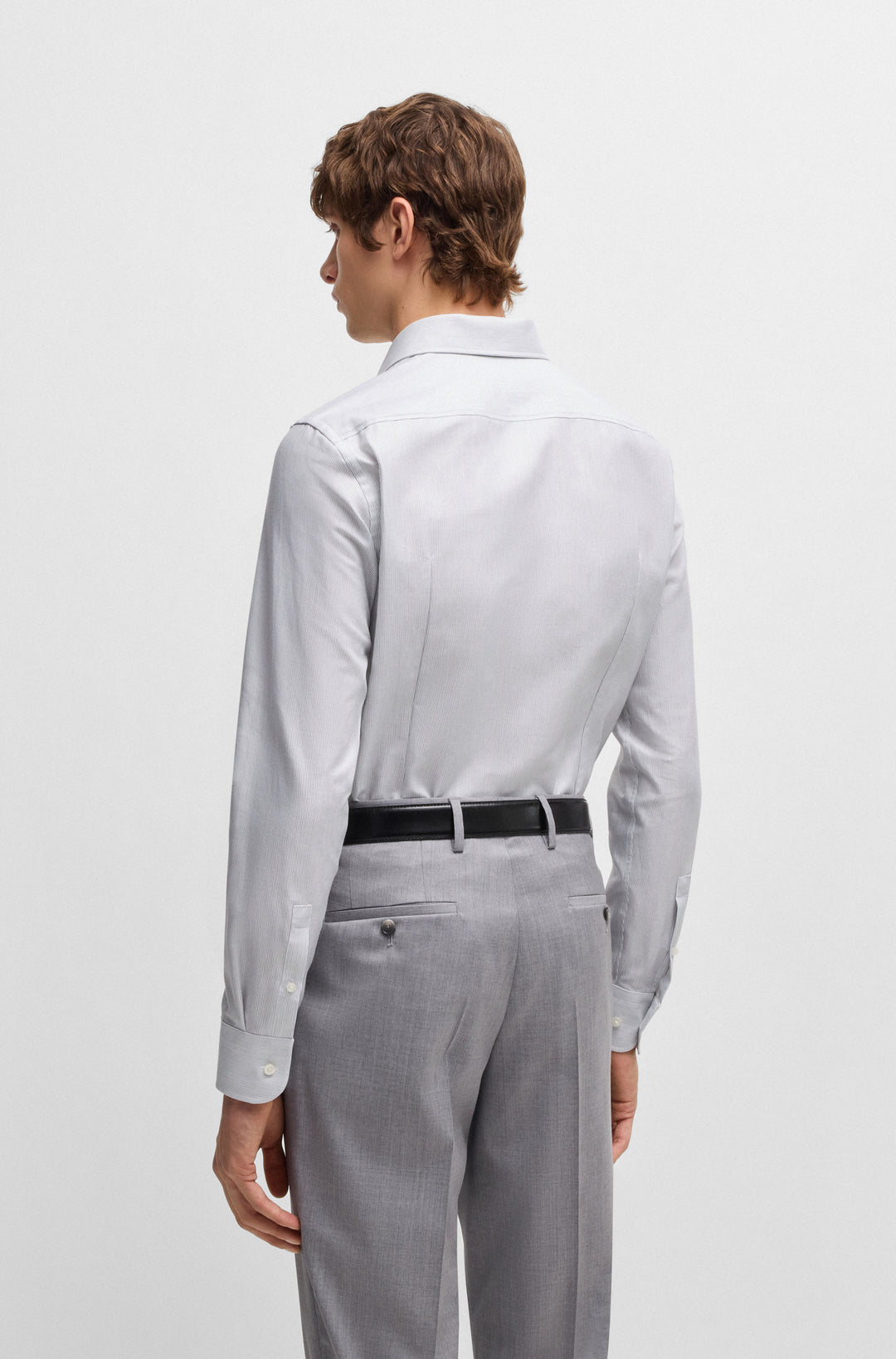 BOSS Formal Shirts Slim Fit in Cotton - H-HANK-KENT-C1-214 10268013 01-50533040- Concorde Fashion#color_black-001