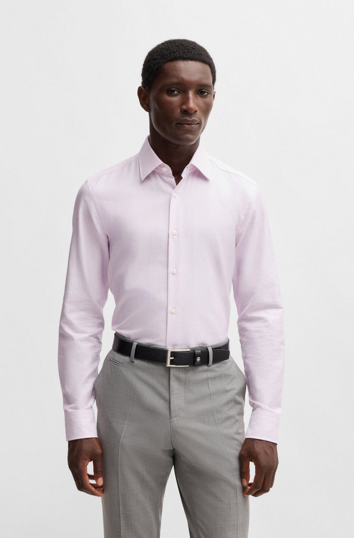 BOSS Formal Shirts Slim Fit in Cotton - H-HANK-KENT-C1-214 10268013 01-50533040- Concorde Fashion#color_pink-664