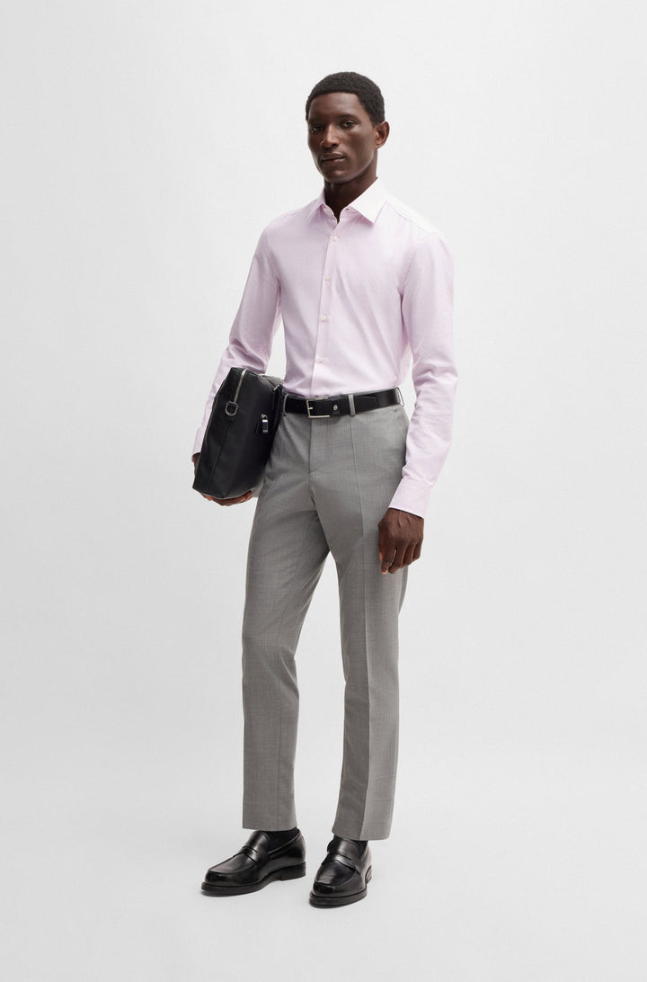 BOSS Formal Shirts Slim Fit in Cotton - H-HANK-KENT-C1-214 10268013 01-50533040- Concorde Fashion#color_pink-664