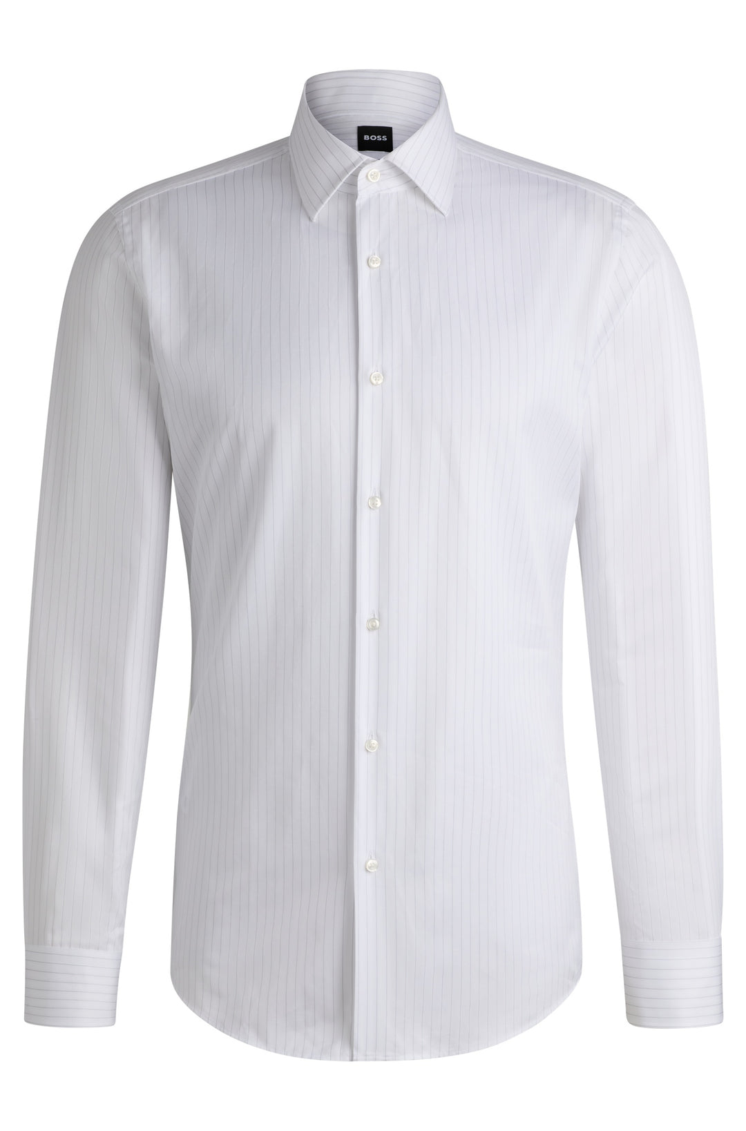 BOSS Formal Shirts Slim Fit in Cotton - H-HANK-KENT-C1-214 10268013 01-50533040- Concorde Fashion#color_white-100