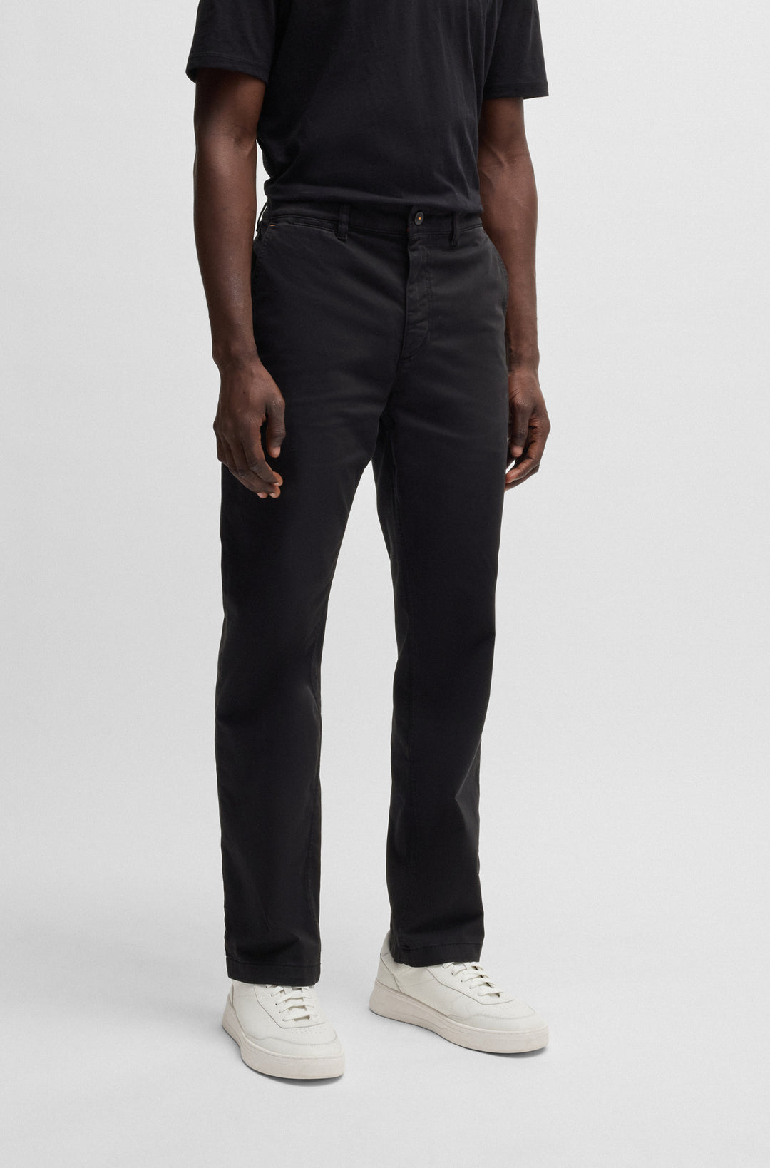 BOSS Trousers Regular Fit in Cotton Mix - CHINO-REGULAR-1 10268092 01-50534378- Concorde Fashion#color_black-001