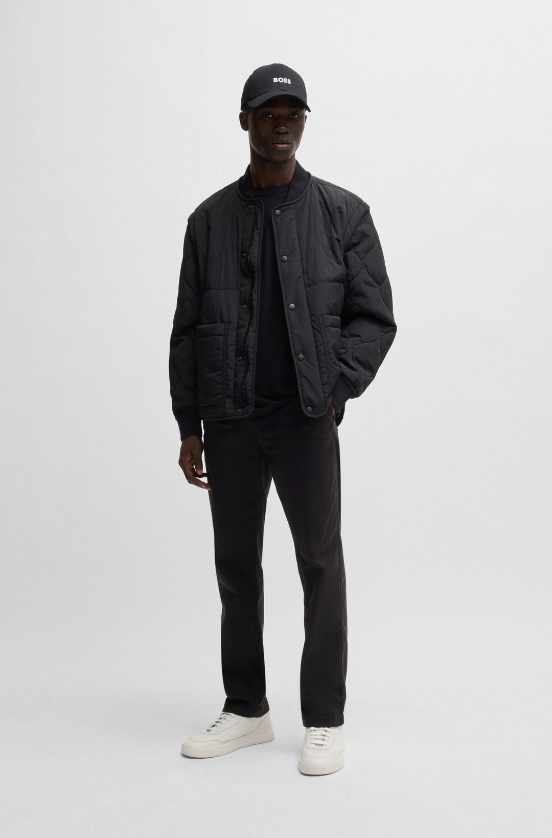 BOSS Trousers Regular Fit in Cotton Mix - CHINO-REGULAR-1 10268092 01-50534378- Concorde Fashion#color_black-001