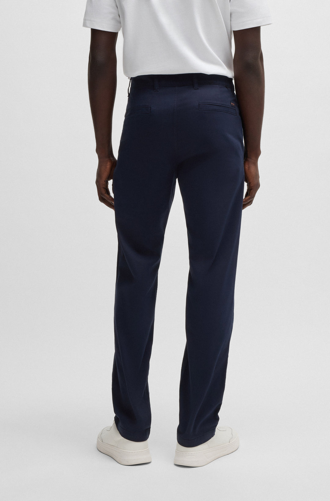 BOSS Trousers Regular Fit in Cotton Mix - CHINO-REGULAR-1 10268092 01-50534378- Concorde Fashion#color_navy-404