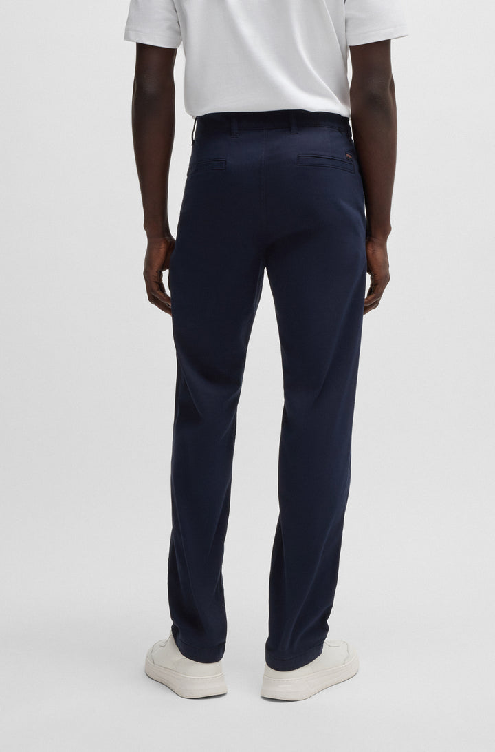 BOSS Trousers Regular Fit in Cotton Mix - CHINO-REGULAR-1 10268092 01-50534378- Concorde Fashion#color_navy-404