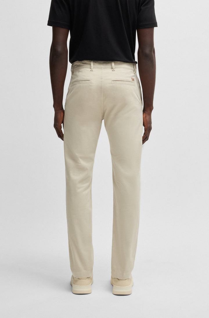 BOSS Trousers Regular Fit in Cotton Mix - CHINO-REGULAR-1 10268092 01-50534378- Concorde Fashion#color_beige-271