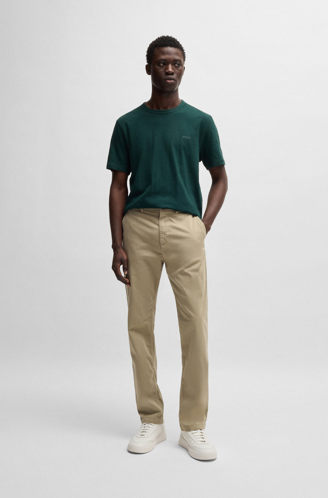 BOSS Trousers Regular Fit in Cotton Mix - CHINO-REGULAR-1 10268092 01-50534378- Concorde Fashion#color_brown-239