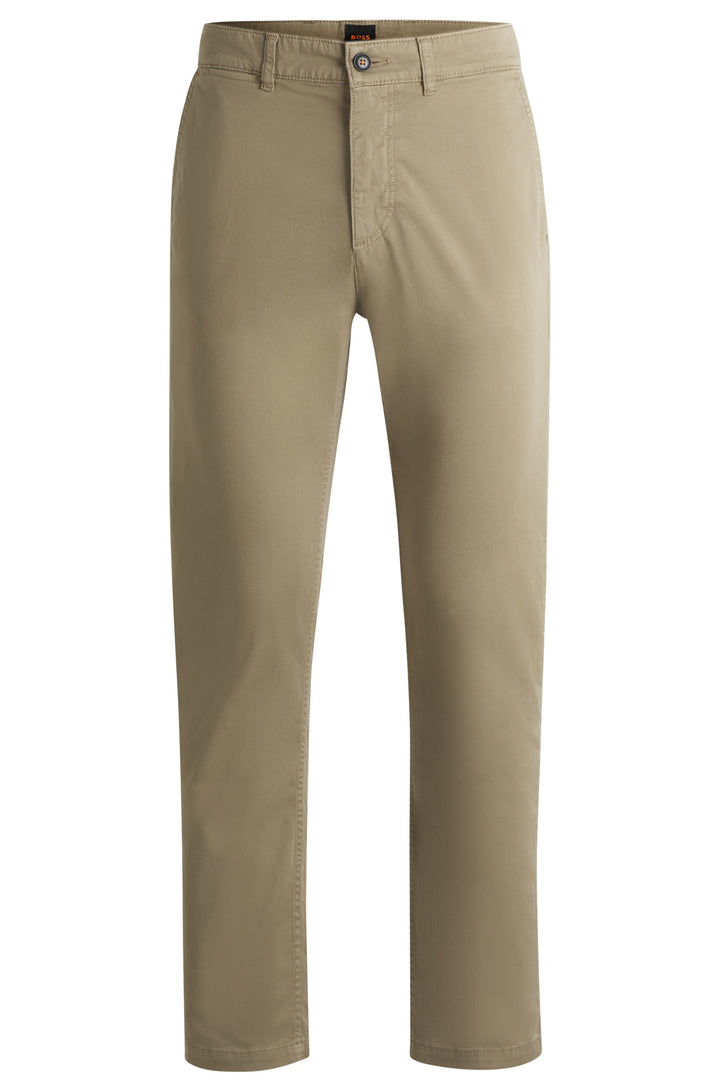 BOSS Trousers Regular Fit in Cotton Mix - CHINO-REGULAR-1 10268092 01-50534378- Concorde Fashion#color_brown-239