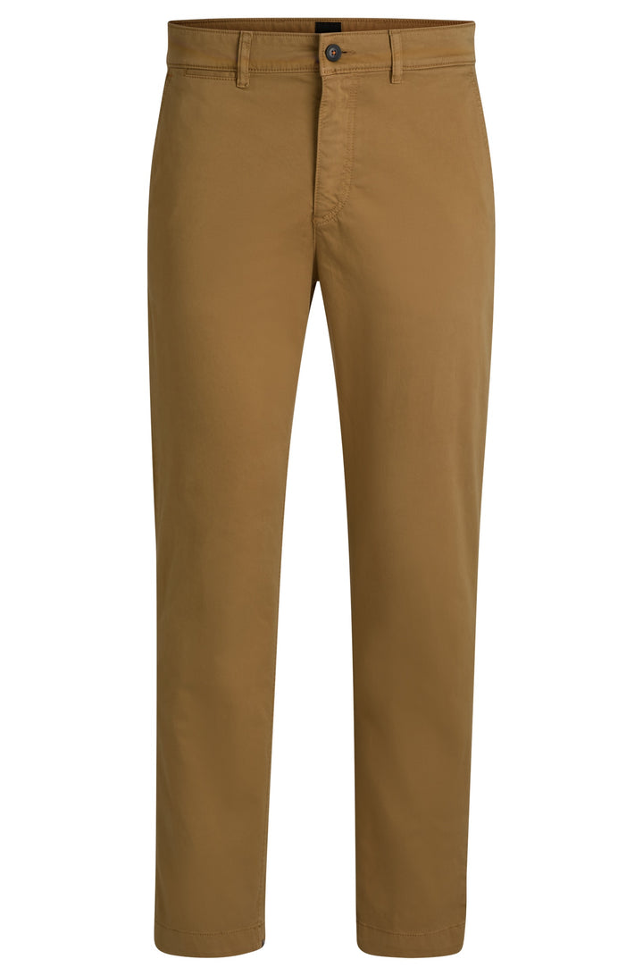 BOSS Trousers Regular Fit in Cotton Mix - CHINO-REGULAR-1 10268092 01-50534378- Concorde Fashion#color_beige-261