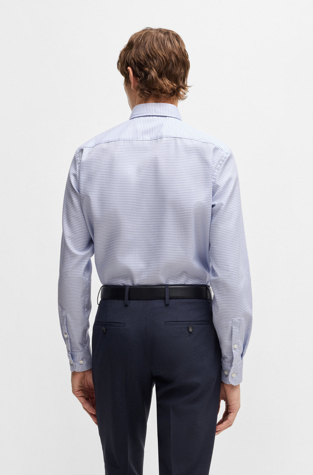 BOSS Formal Shirts Casual Fit in Cotton - C-HAL-SPREAD-C1-223 10268161 01-50533712- Concorde Fashion#color_blue-425