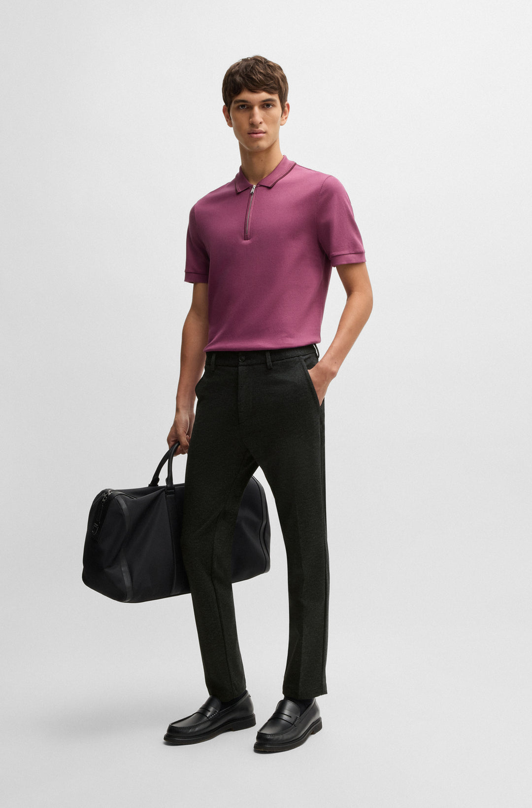BOSS Trousers Slim Fit in synthetic - P-KAITON 10268198 01-50530871- Concorde Fashion#color_black-001