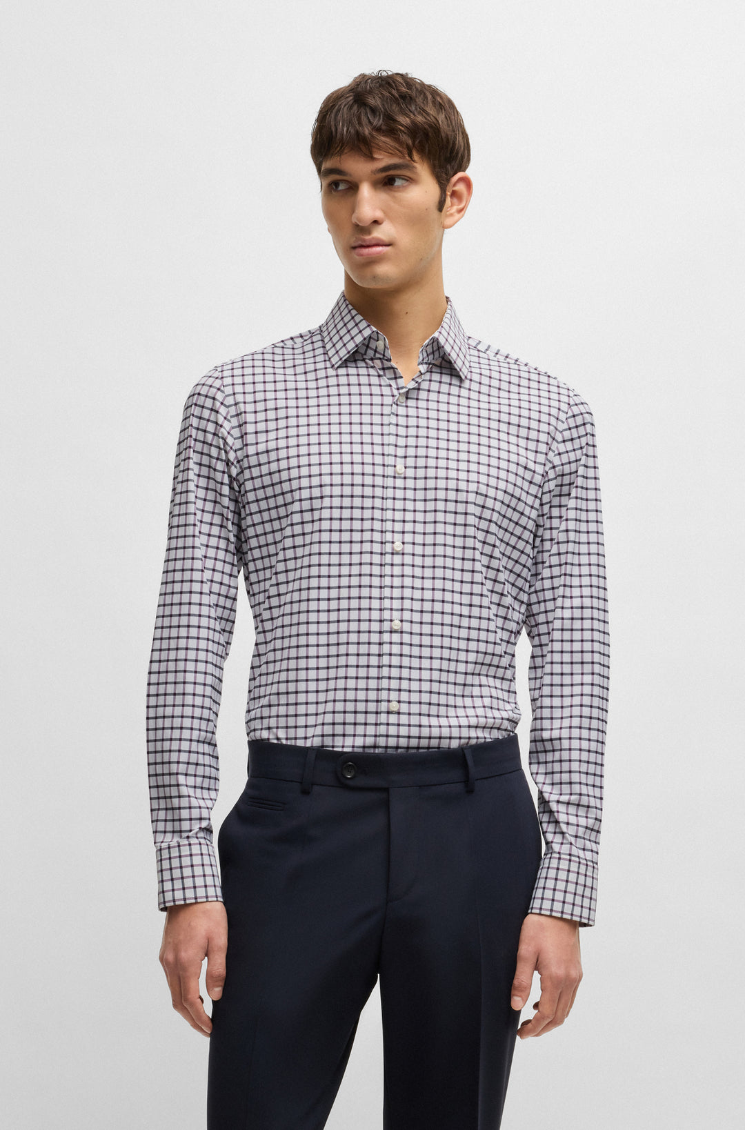 BOSS Formal Shirts Slim Fit in synthetic - P-HANK-KENT-C1-222 10268253 01-50535414- Concorde Fashion#color_pink-663