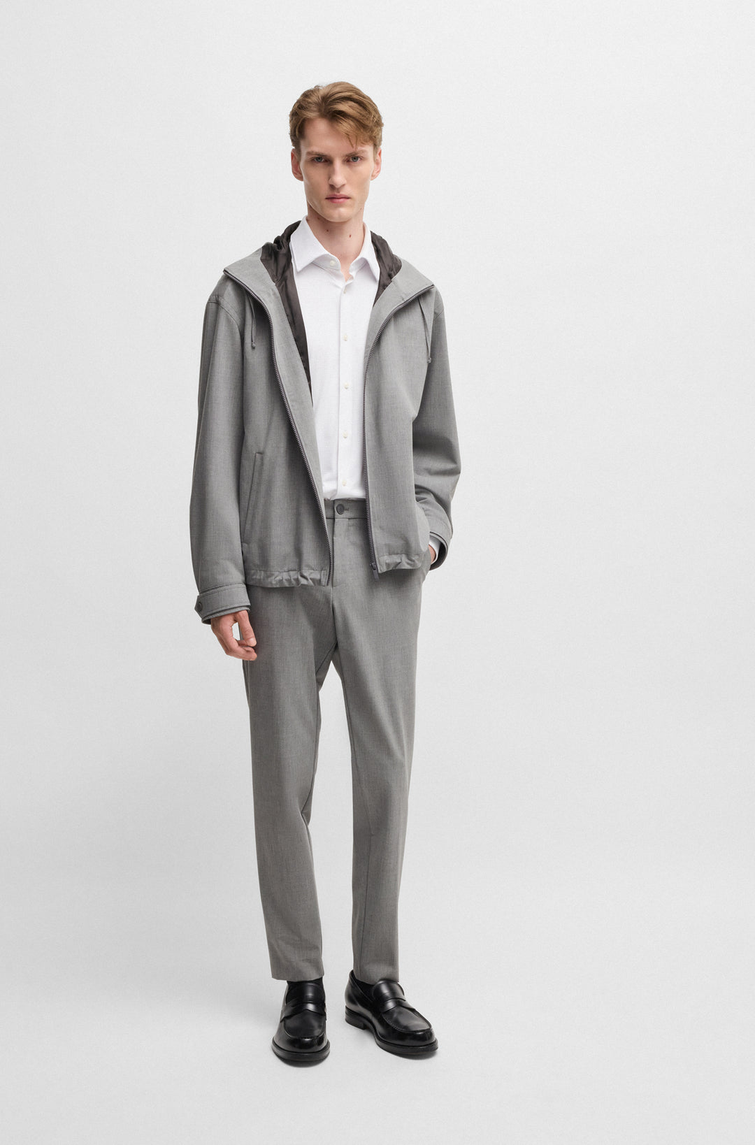 BOSS Casual Jackets Regular Fit in Polyester Mix - P-CHAYTON 10268528 01-50528432- Concorde Fashion#color_grey-030