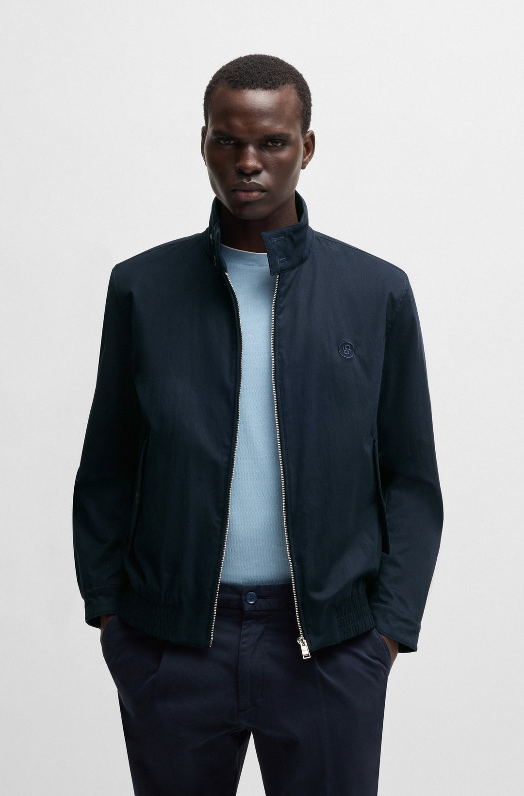 BOSS Casual Jackets Regular Fit in Cotton Mix - H-COINER2 10268542 01-50540378- Concorde Fashion#color_navy-404