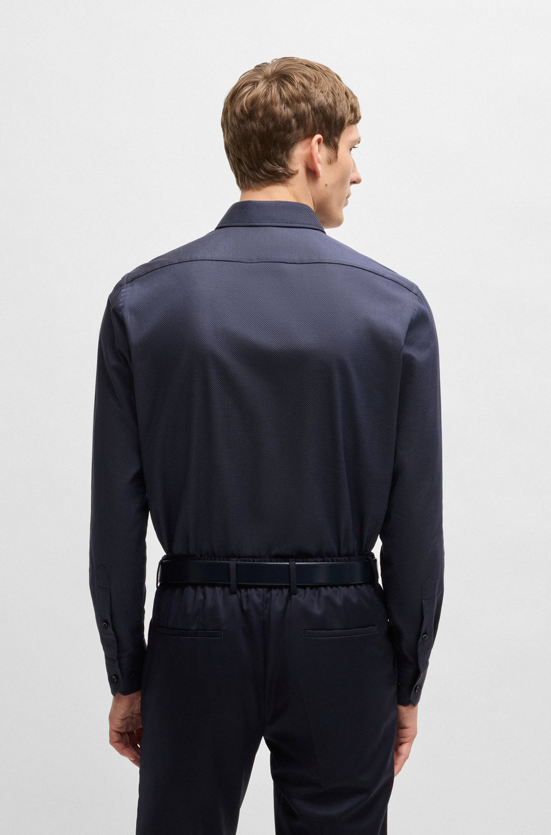 BOSS Formal Shirts Regular Fit in Cotton Mix - H-JOE-KENT-C1-214 10268549 01-50533979- Concorde Fashion#color_navy-404