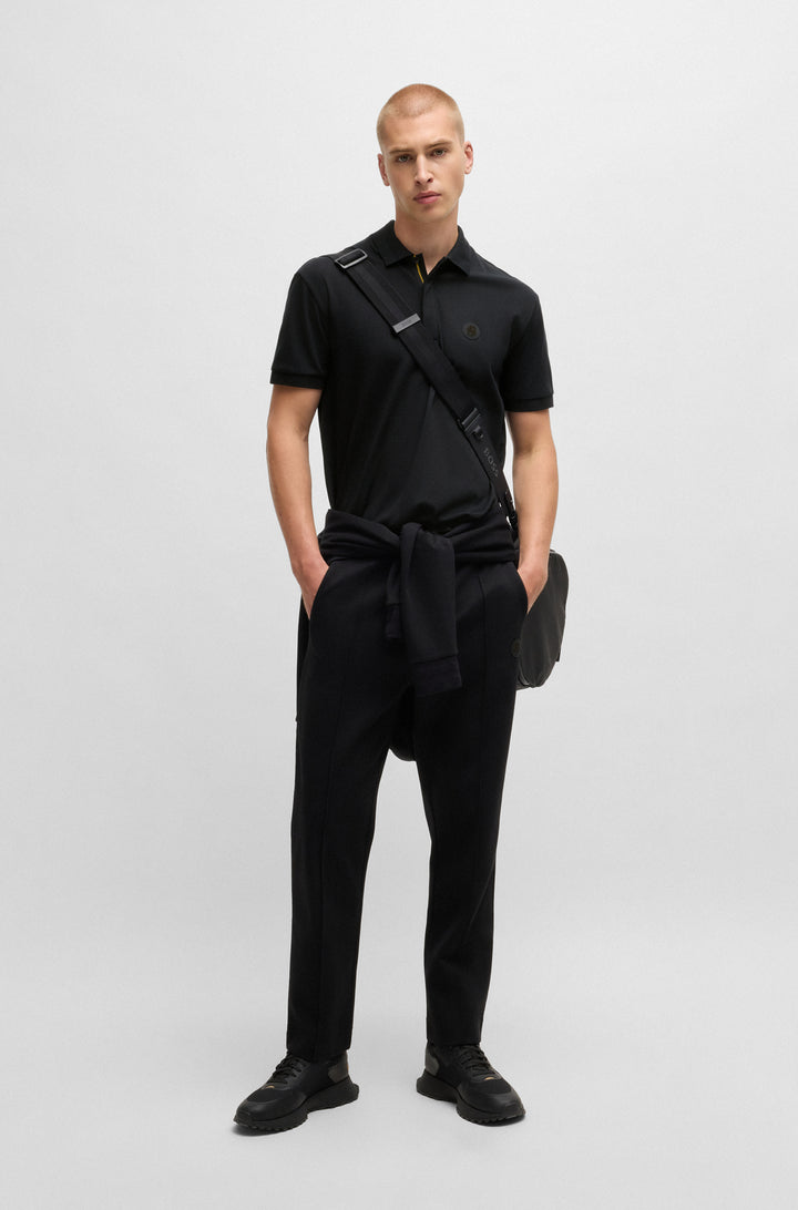 BOSS Polos Regular Fit in Cotton - PADDY TL 10268635 01-50533273- Concorde Fashion#color_black-001