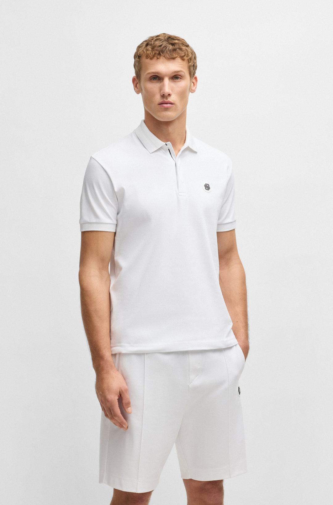 BOSS Polos Regular Fit in Cotton - PADDY TL 10268635 01-50533273- Concorde Fashion#color_white-100