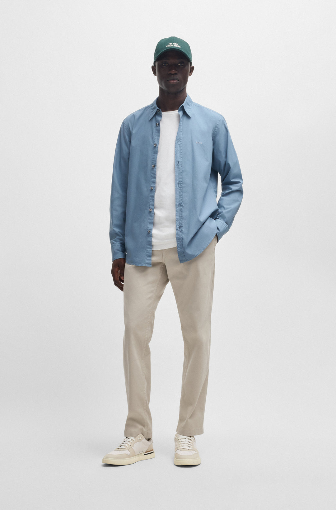 BOSS Trousers Relaxed Fit in Cotton Mix - CHINO-PLEATED 10268637 01-50529308- Concorde Fashion#color_beige-271