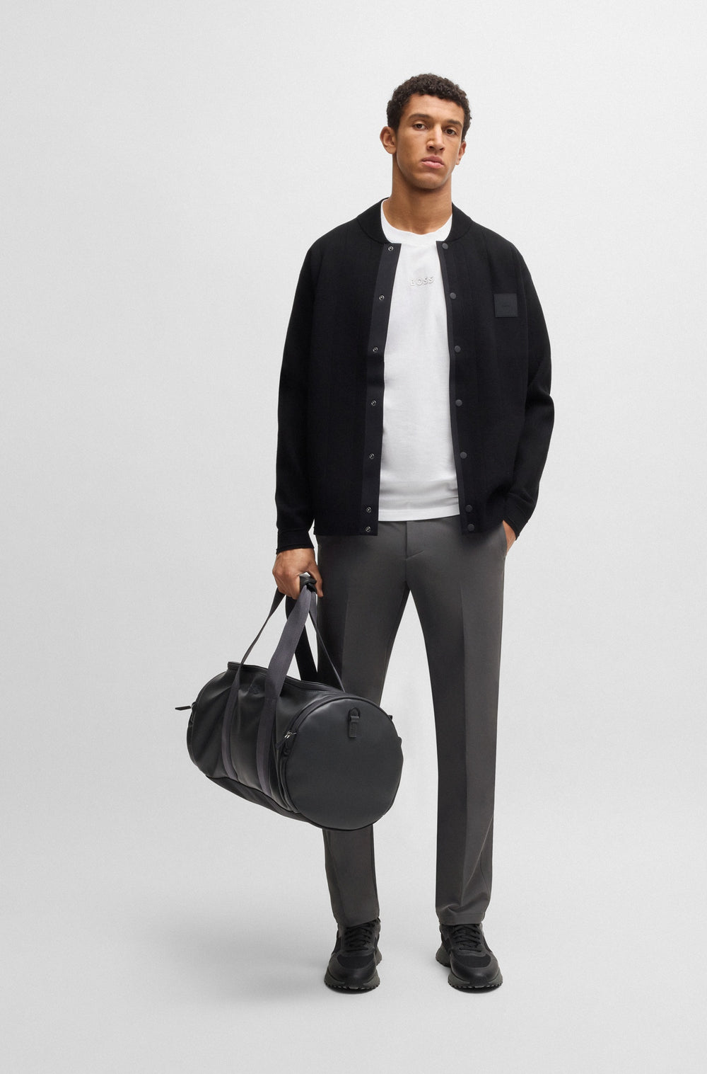 BOSS Trousers Regular Fit in Polyester Mix - T_COMMUTER-REG 10268853 01-50534305- Concorde Fashion#color_grey-027