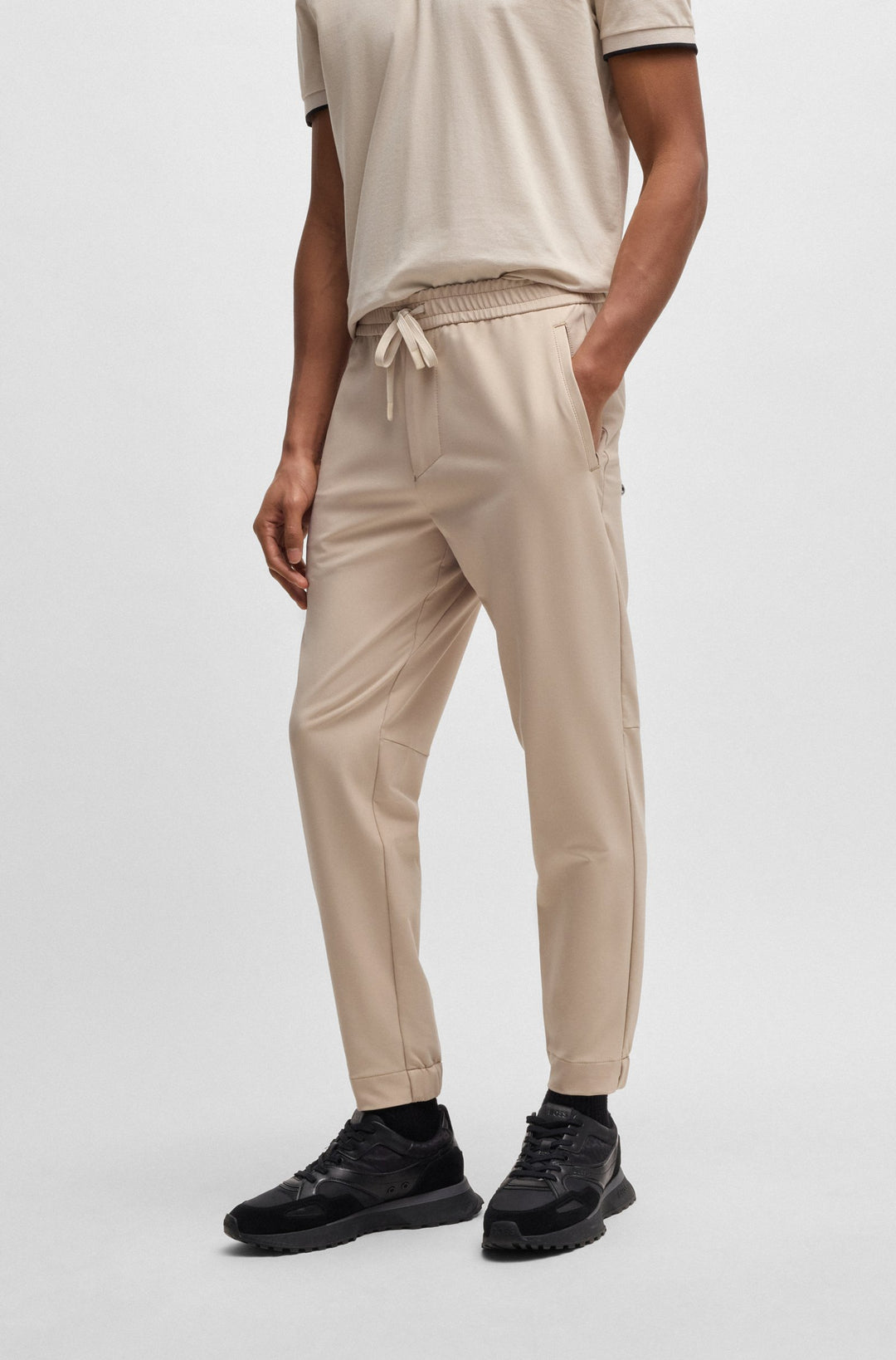 BOSS Trousers Tapered Fit - T_FLEX 50534313- Concorde Fashion#color_beige-269
