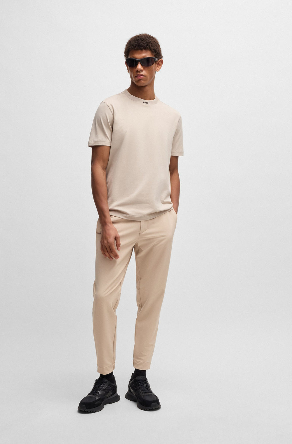 BOSS Trousers Tapered Fit - T_FLEX 50534313- Concorde Fashion#color_beige-269