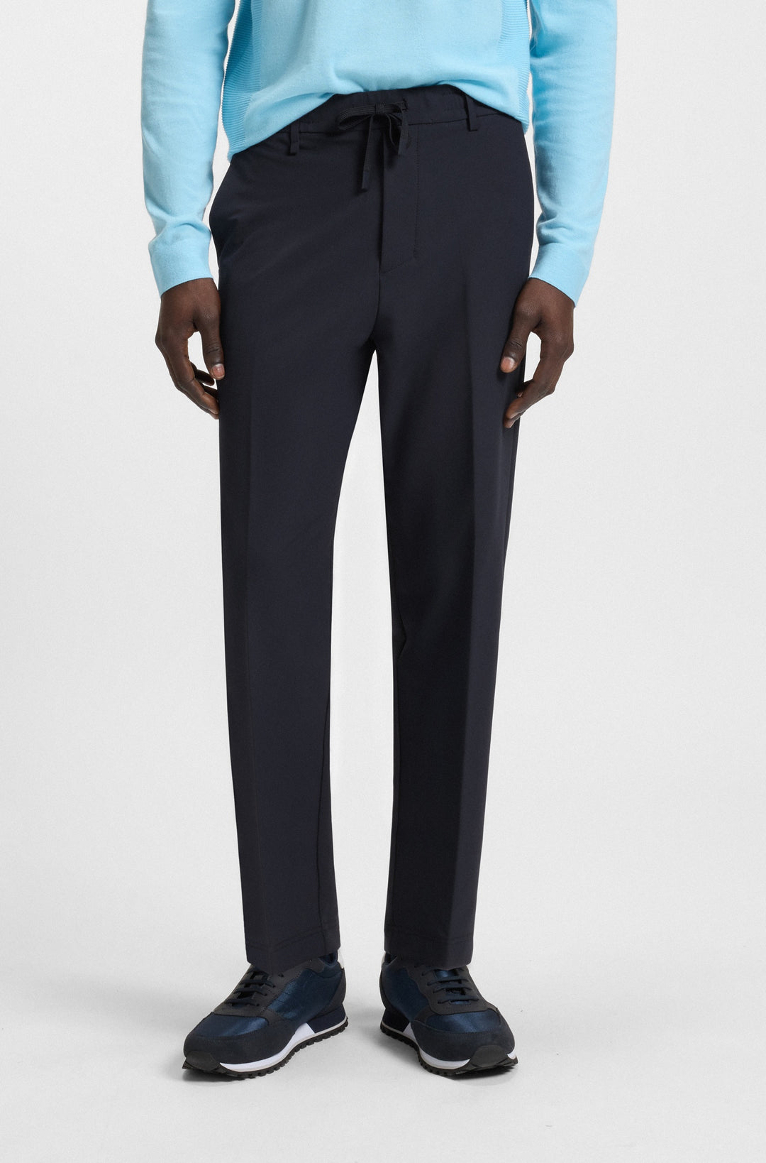 BOSS Trousers Tapered Fit in Polyester Mix - T_CONVERT 10268853 01-50538179- Concorde Fashion#color_navy-402
