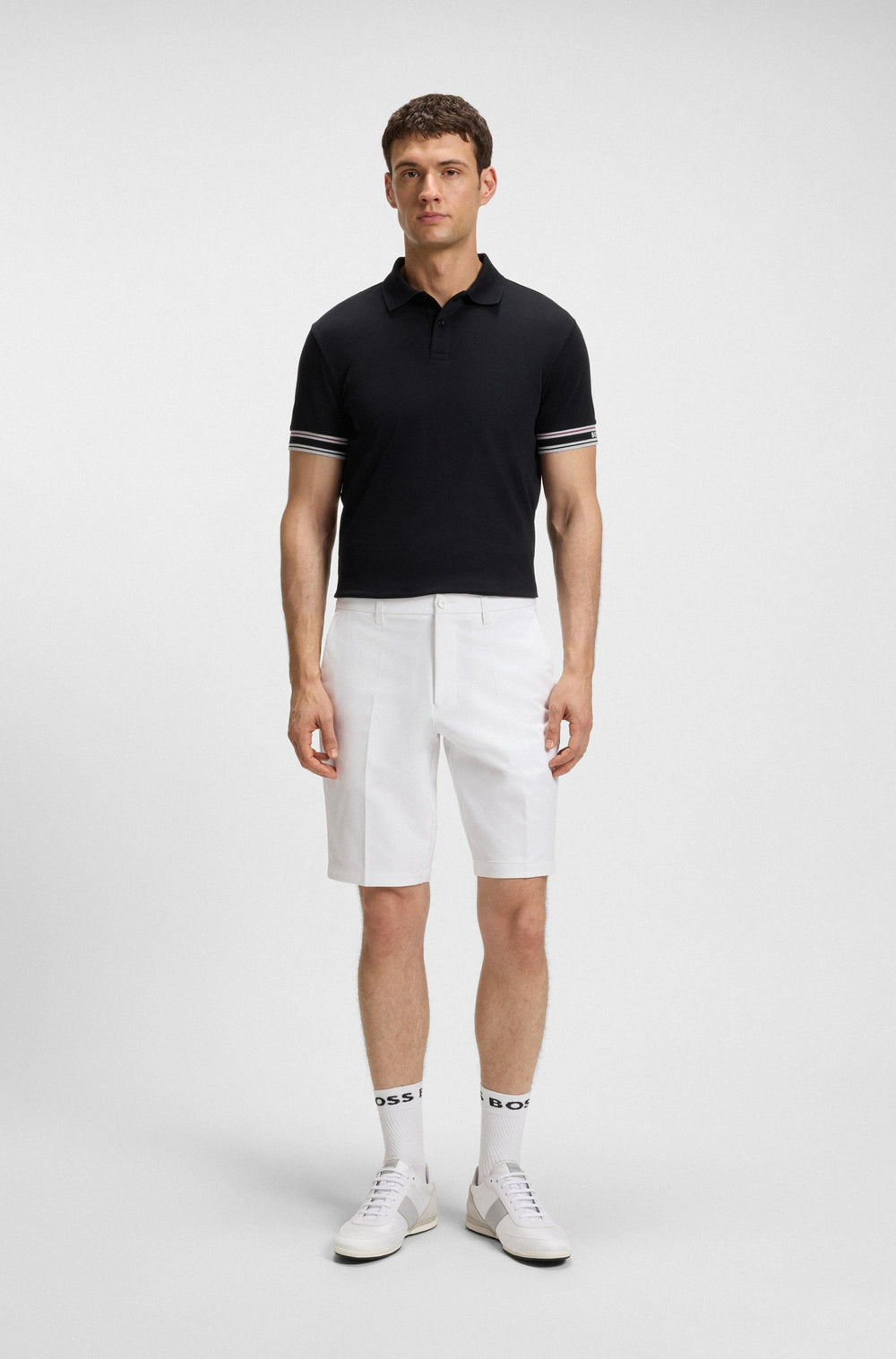 BOSS Shorts Slim Fit - S_COMMUTER_10.5 INCH 50540337- Concorde Fashion#color_white-100