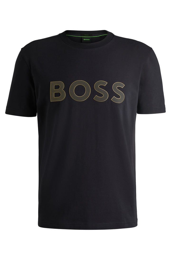 BOSS T-Shirts Regular Fit in Cotton Mix - TEE TL LOGO 10268875 01-50535170- Concorde Fashion#color_navy-402