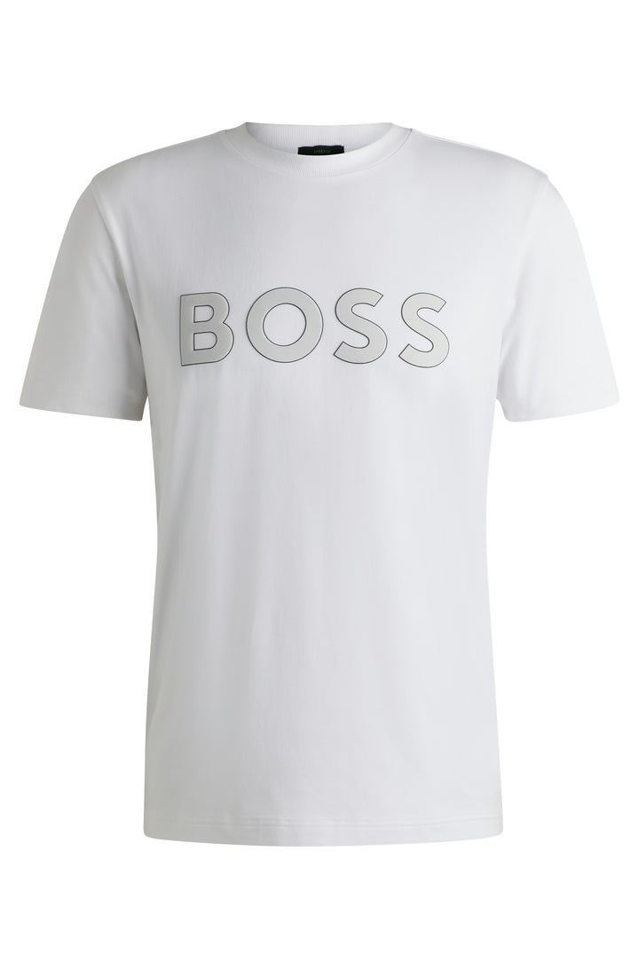 BOSS T-Shirts Regular Fit in Cotton Mix - TEE TL LOGO 10268875 01-50535170- Concorde Fashion#color_white-100