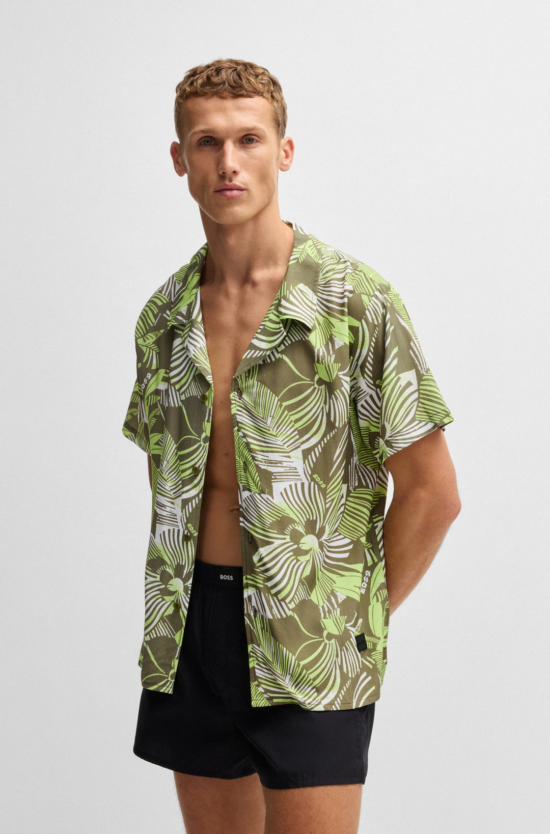 BOSS T-Shirts  - BEACH SHIRT 50535793- Concorde Fashion#color_green-311