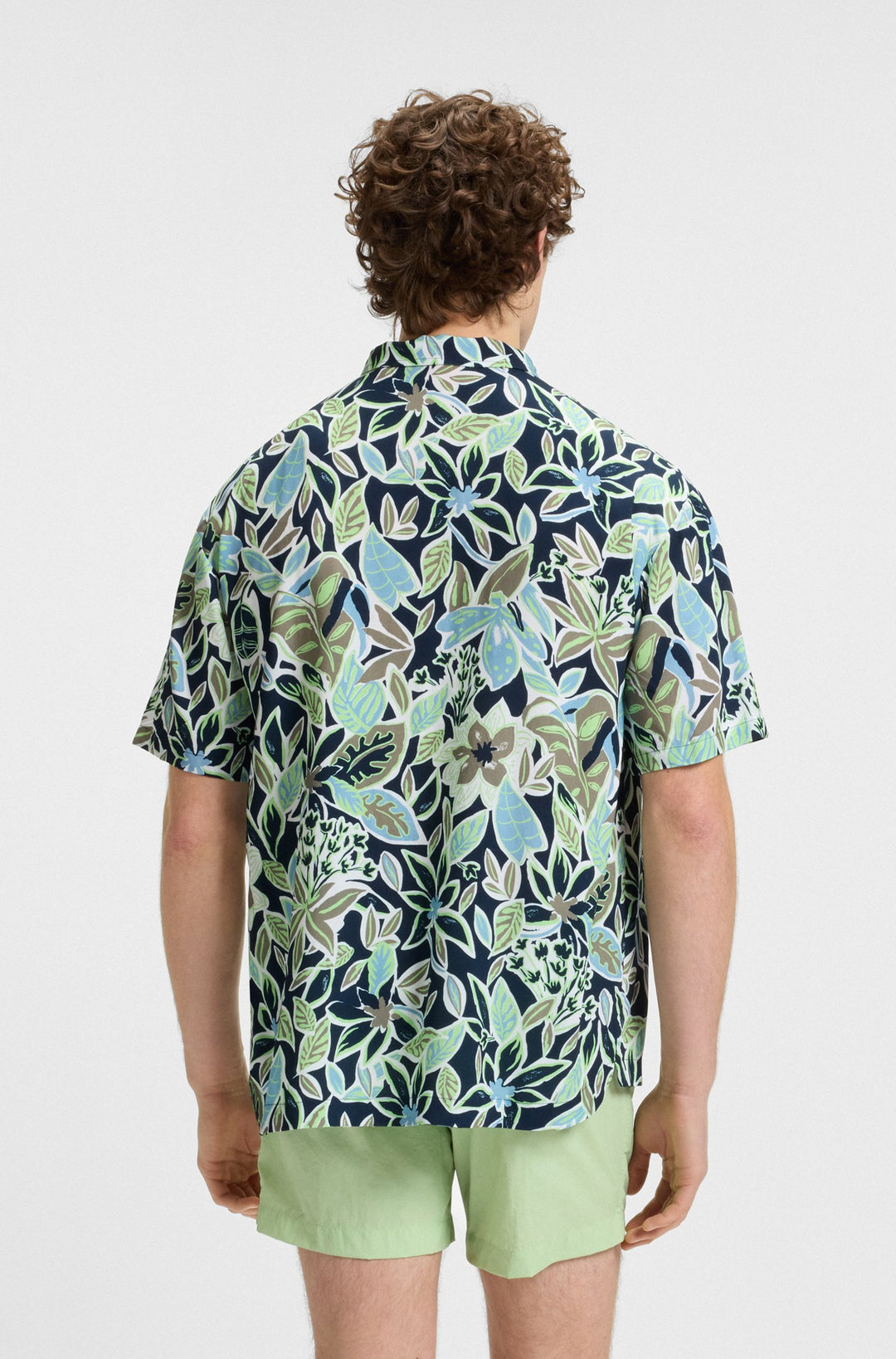 HUGO T-Shirts Relaxed Fit - BEACH SHIRT RELAXED 50540065- Concorde Fashion#color_navy-410