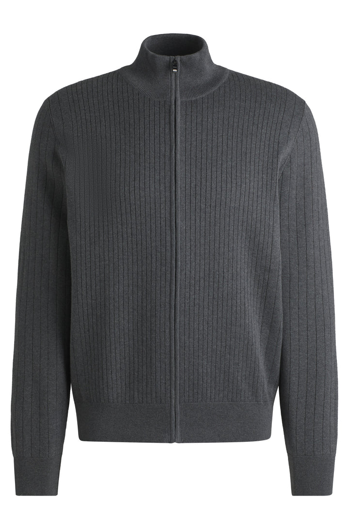 BOSS Sweaters Regular Fit in Cotton - H-BEJINO 10268926 01-50534403- Concorde Fashion#color_grey-030