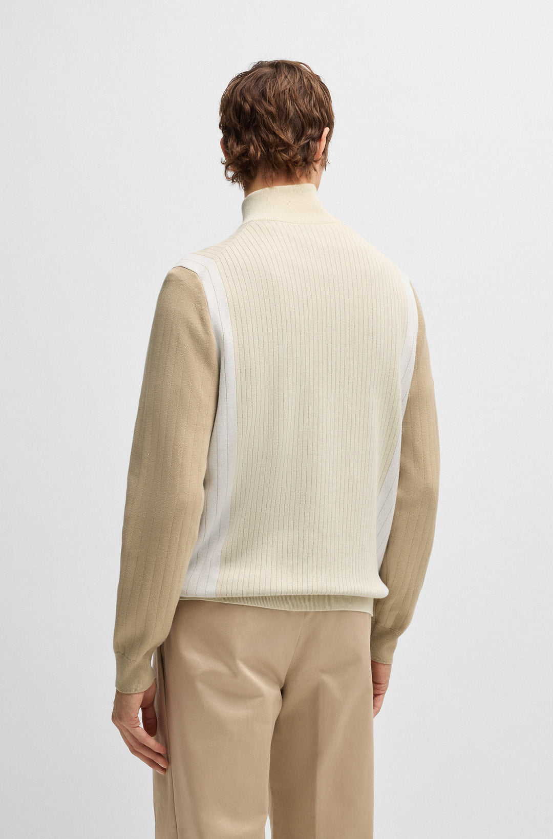 BOSS Sweaters Regular Fit in Cotton - H-BEJINO 10268926 01-50534403- Concorde Fashion#color_white-131