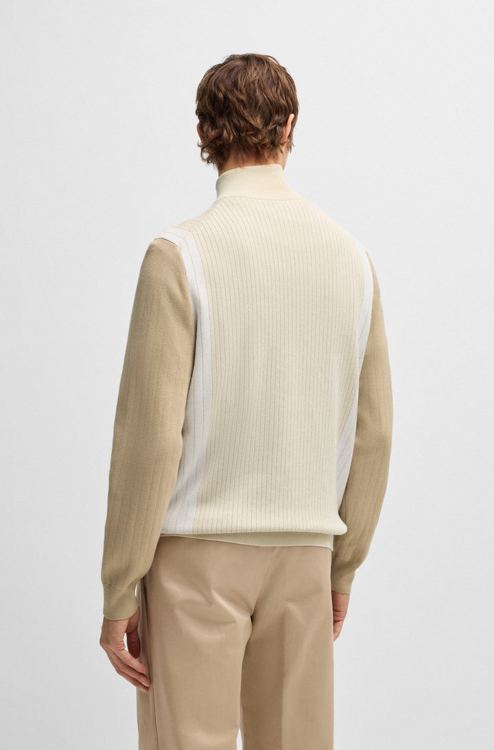BOSS Sweaters Regular Fit in Cotton - H-BEJINO 10268926 01-50534403- Concorde Fashion#color_white-131