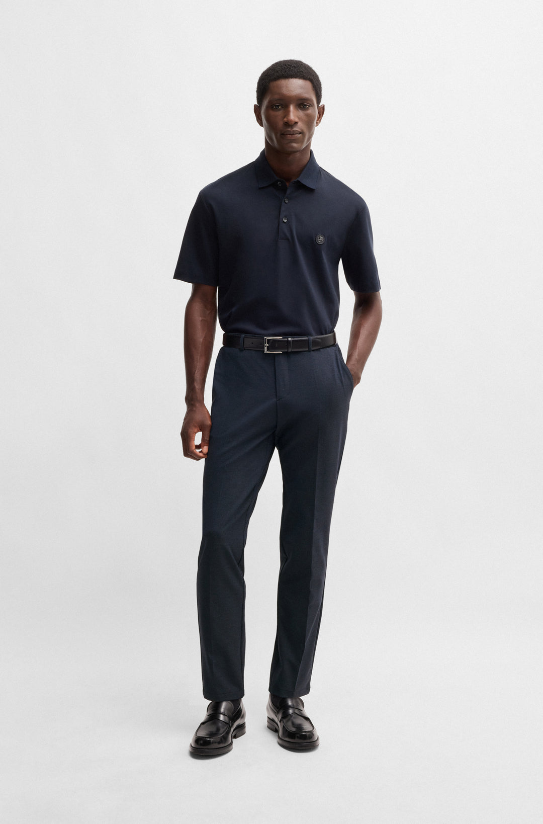BOSS Trousers  in Polyester Mix - P-GENIUS-EL-WG-251F 10269003 01-50534613- Concorde Fashion#color_navy-404